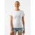 Front view of women's white rabbit running EZ Tee Perf Ice t-shirt