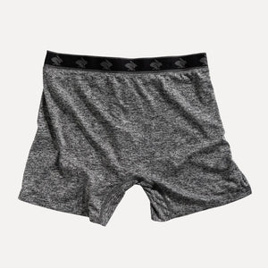 Back view of men's rabbit running EZ Undies in charcoal