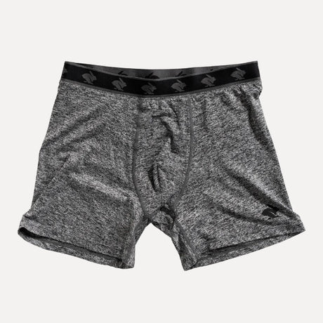 Front view of men's rabbit running EZ Undies in charcoal