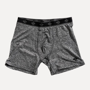 Front view of men's rabbit running EZ Undies in charcoal