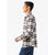 Side view of men's rabbit High Country LS Flannel in Silver Lining Plaid colour