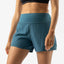 Front view of rabbit running hopper shorts in mediterranea colour