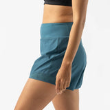 Side view of rabbit running hopper shorts in mediterranea colour