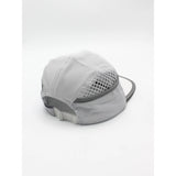 Back view of white rabbit running ice hat