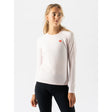 Front on-model view of women's pink rabbit layer one thermal long sleeve