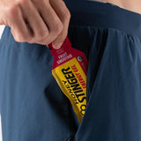 Pocket detail of men's rabbit cruisers 5" shorts in Dress Blues colour