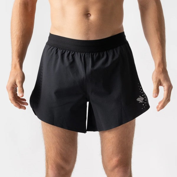 Front view of men's rabbit Fuel n' Fly shorts in black