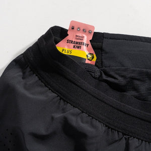 Pocket detail of men's rabbit Fuel n' Fly shorts in black