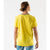 Back view of men's rabbit Race Pace Tee in yellow