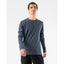 Front view of men's rabbit Outrun long sleeve in Dress Blues colour