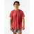 Front view of men's rabbit Race Pace Tee in scarlet sage (red)