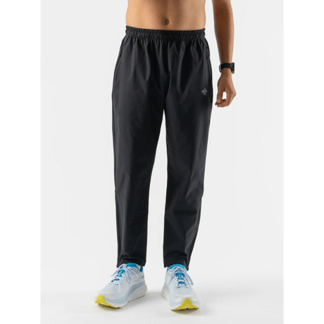 Front view of men's black rabbit running victory pant