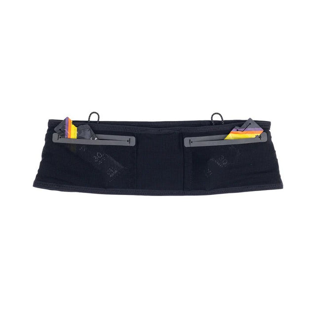 Gel pockets on black Raide running belt