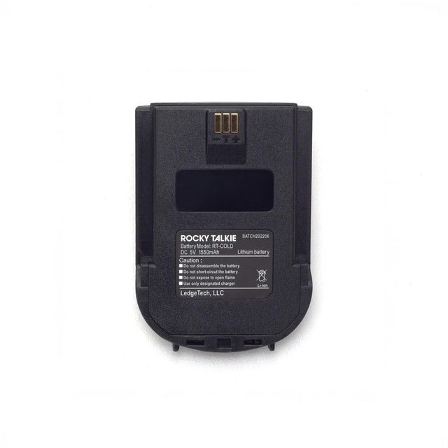 Back view of Rocky Talkie replacement battery