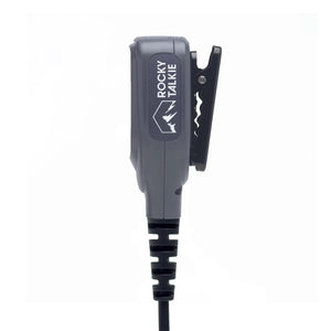 Side view of Rocky Talkie radio hand mic