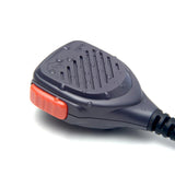 Water droplets on a Rocky Talkie radio hand mic