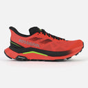 Side view of men's Rossignol Vezor trail running shoe in neon red