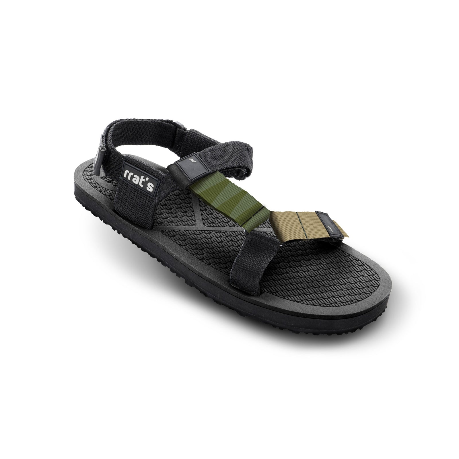 rrat's T-Outdoor sandal w/ black/beige/green straps