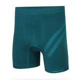 Front view of men's teal runderwear running boxer
