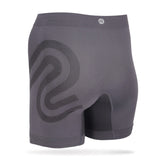 Back view of men's grey runderwear running boxer