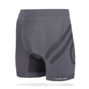 Front view of men's grey runderwear running boxer