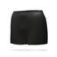 Front view of women's black runderwear boy shorts