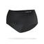 Front view of women's black runderwear running brief