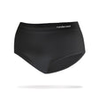 Front view of women's black runderwear running brief
