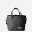 Black RUX waterproof 30L tote bag, straps up