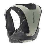Back view of green/grey Salomon running vest