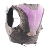 Back view of women's purple/grey Salomon ADV 12 running vest