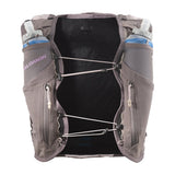 Front view of women's purple/grey Salomon ADV 12 running vest