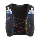 Front view black/white of Salomon ADV Skin 5 running vest