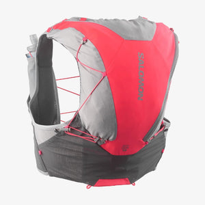 Back view of Salomon ADV Skin 12 vest in Neon Flame colour