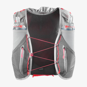Front view of Salomon ADV Skin 12 vest in Neon Flame colour