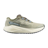 Side view of men's green Salomon Aero Blaze 3 GRVL running shoe