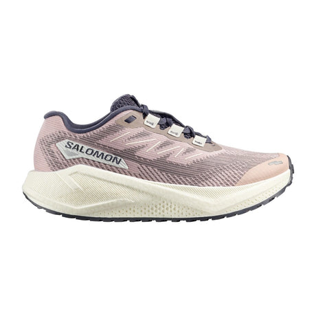 Side view of women's purple Salomon Aero Blaze 3 GRVL running shoe