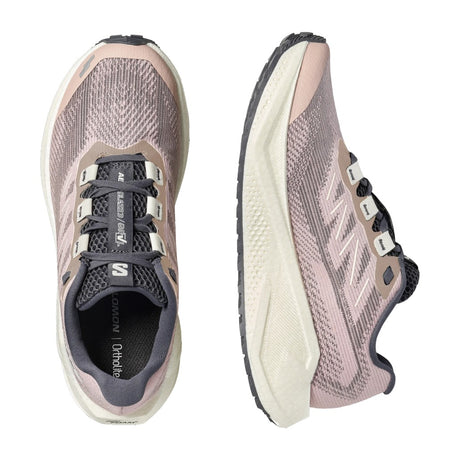 Top/side view of women's purple Salomon Aero Blaze 3 GRVL running shoe