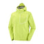 Lime green Salomon Bonatti rain jacket