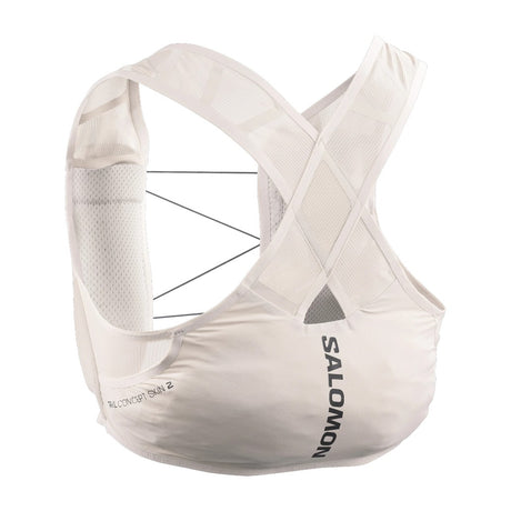 Back view of off-white Salomon Gravel 2 running vest