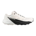 Side view of men's white/black Salomon Pulsar running shoe