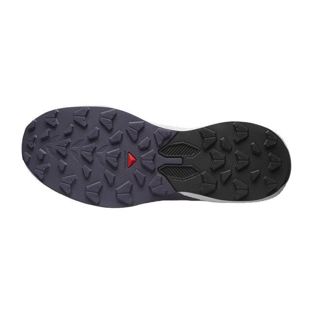 Sole of women's purple Salomon Pulsar running shoe