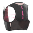 Back view of black/pink Salomon Sense Pro 6 running vest