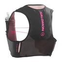 Back view of black/pink Salomon Sense Pro 6 running vest