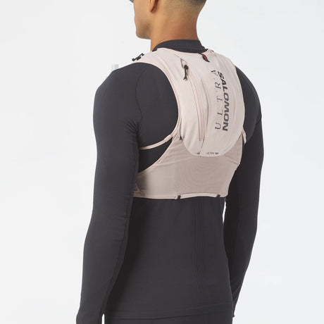 Back on-model view of Salomon S/Lab Ultra 12L running vest