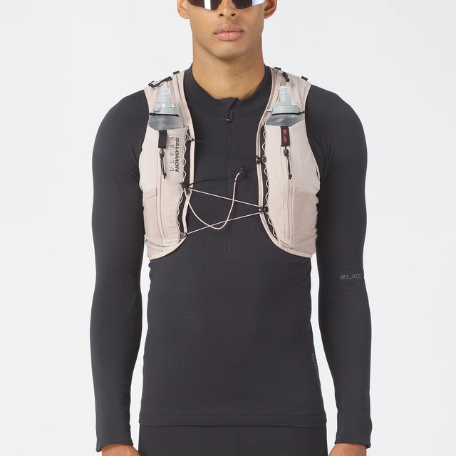 Fron on-model view of Salomon S/Lab Ultra 12L running vest