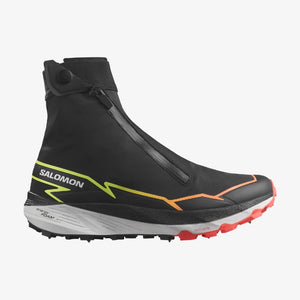 Side view of Salomon Winter Cross Spike studded running shoe