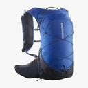 Front view of 15L salomon xt pack in blue/carbon colour
