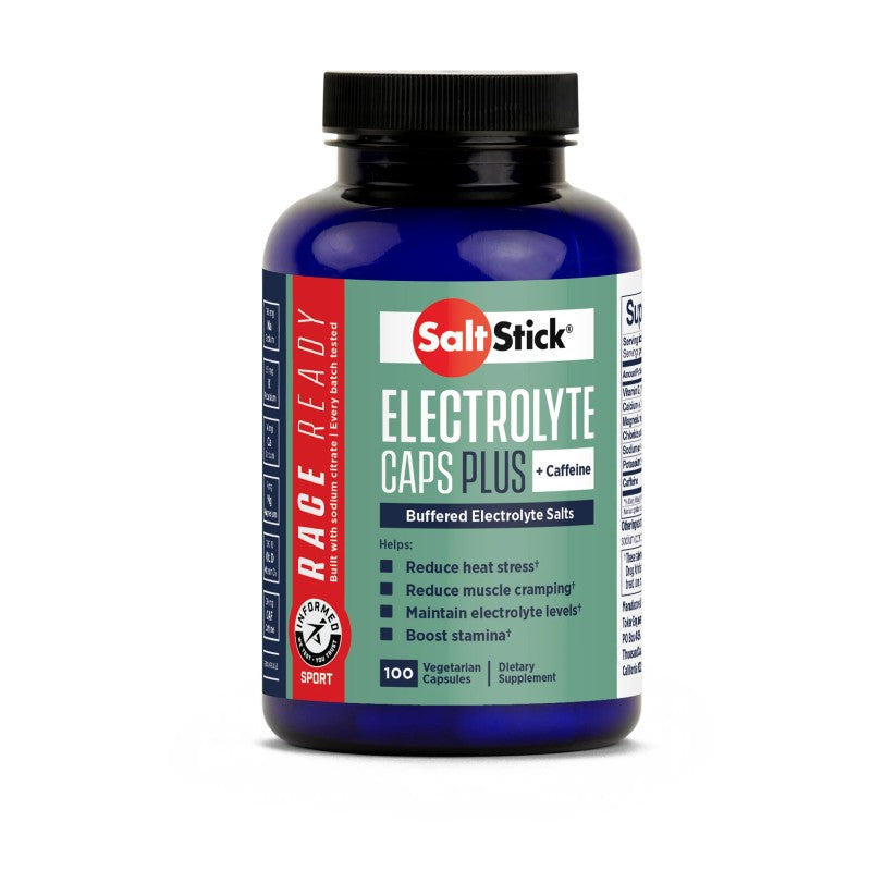 Bottle of SaltStick electrolyte capsules Plus