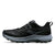 Inner side view of men's Saucony Peregrine 14 running shoe in black/carbon